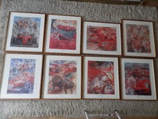 Complete Set of 8 Framed