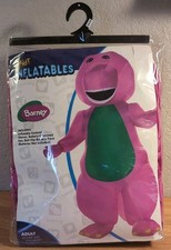 Spirit Halloween BARNEY THE DINOSAUR Inflatable Costume Adult One Size **READ**