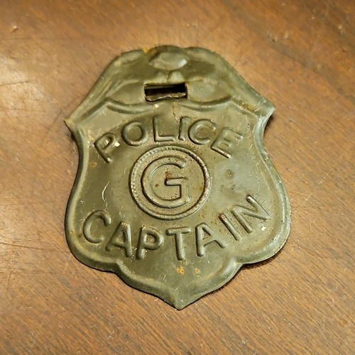 Vintage police captain badge - captain,