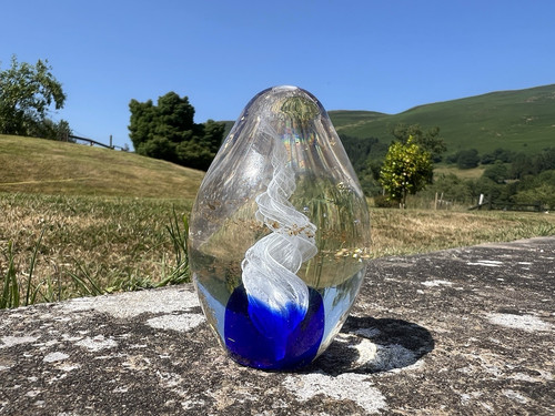 Hand blown art glass pear - blown,