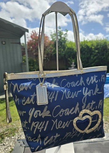 Vintage denim coach y2k navy - coach,