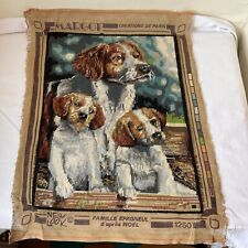 Completed tapestry Hunting Dog. With Pups …37x 50 Cm.  MARGOT made In Paris,