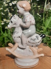 Porcelain figurine of the USSR "Boy on a horse" 1960