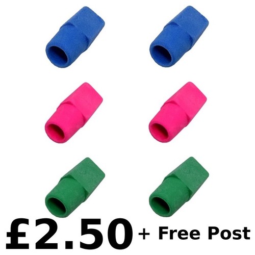 Pencil top erasers - pencil, rubbers