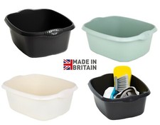 12L Washing Up Bowl Plastic Kitchen Basin Sink Mixing Cutlery Tidy Rectangular