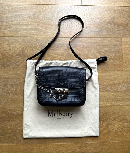 Mulberry keeley black croc - black,