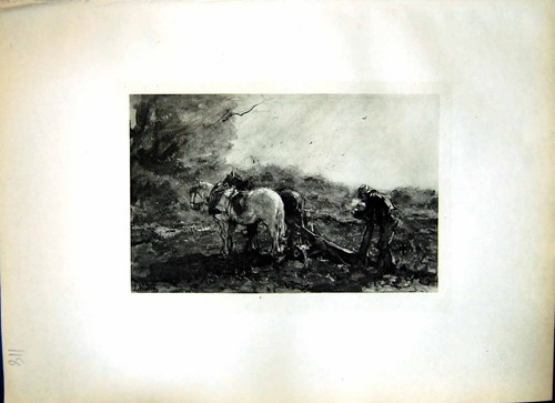 Old print the plough - the,