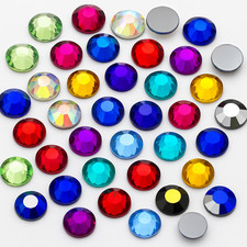 1000 x Resin & Jelly Flat Back Rhinestones 2-6mm Diamante Nail Art Craft Gems UK