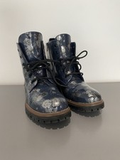 Pavers Floral Lace Up Boots