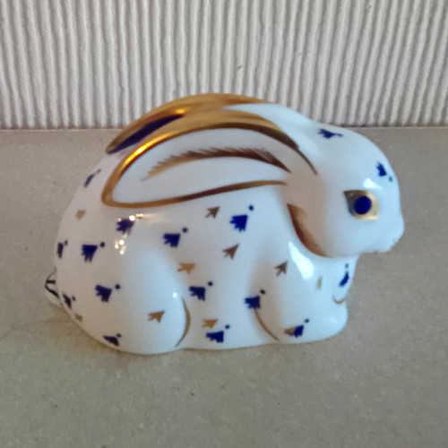 Royal crown derby baby - crown, rabbit