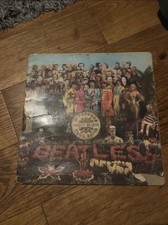 Beatles SGT Pepper Lonely Hearts Club Vinyl With Cutout