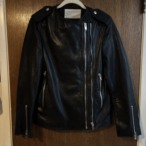 Zara woman leather biker - zara,