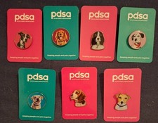 x7 SET PDSA CHARITY DOGS PIN
