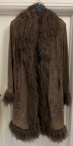 Vintage suede coat size - , 12