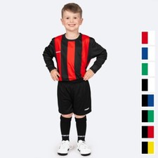 FORZA Kids' Striped Long Sleeve Football Kits | Lightweight & Quick-Dry