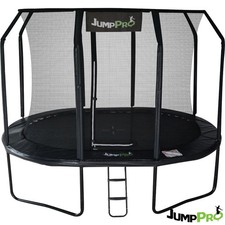 JumpPRO Xcel 15x10ft Oval Trampoline –Premium Rust-Resistant Frame, Ladder & Net
