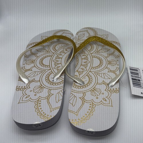 Ladies gold glitter strap flip - ladies,