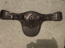 Black leather stud girth 23"