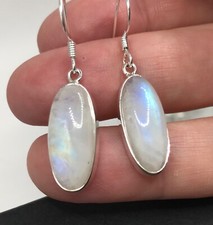 Rainbow moonstone oval drop
