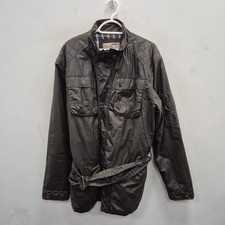 Musto Ocean Racing Biker Lightweight Brown Belted Country Jacket Coat Size XL