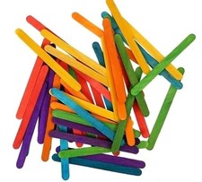 Lolly Pop Sticks Coloured 10x
