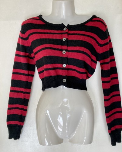 Black and red striped top - black,