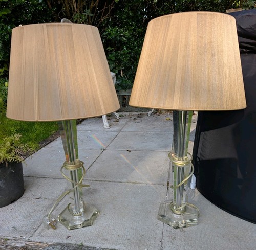 Vintage large crystal glass - large,