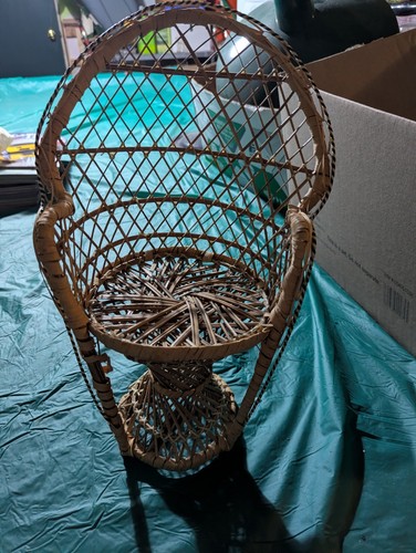 Vintage wicker peacock chair - vintage,