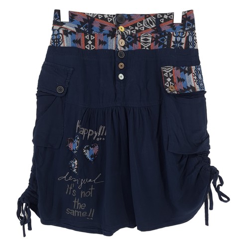 Desigual cargo mini skirt - desigual, navy
