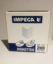 10 x Impega 2HD 3.5” Diskettes New and Sealed