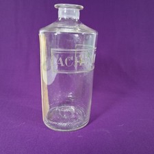 Antique Dilute Nitric Acid Glass Laboratory Bottle. 17cm high.