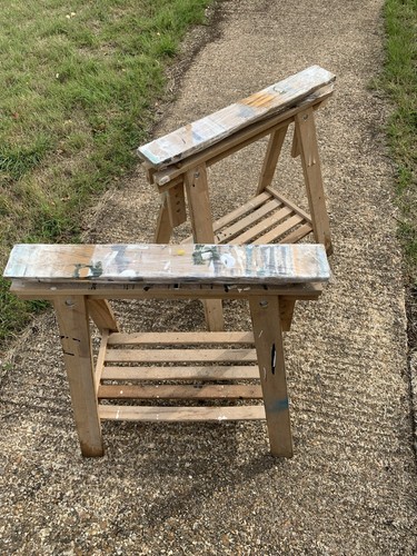 Ikea wooden trestles pair - ikea,