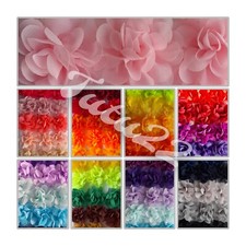 mini chiffon 2" petite chiffon fabric flower Unit qty. 3 dressmaking tutus craft