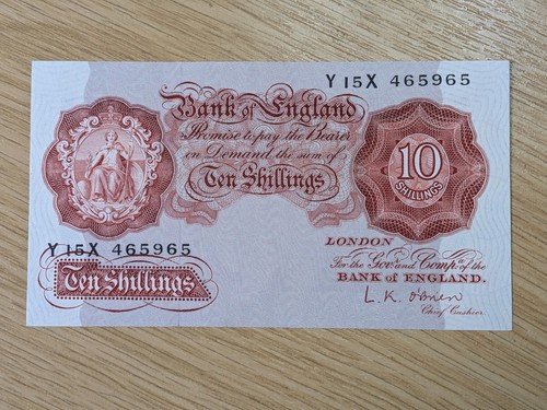 Ten shilling note - ,, o'brien