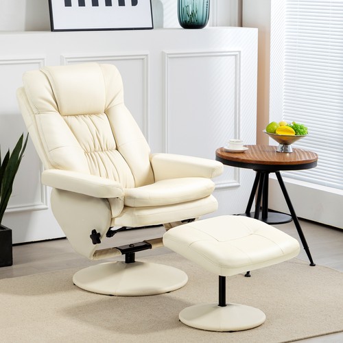 Swivel recliner with ottoman - recliner,
