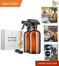 Amber Glass Spray Bottles 16
