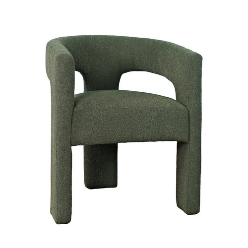 Green upholstered dining chair - dining,
