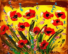 RED GREEN MARK KAZAV - ORIGINAL OIL PAINTING ABSTRACT MODERN ART  FWEQF