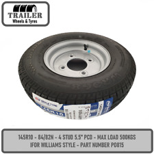 145R10 84/82N 10" Trailer Wheel Tyre 4 Stud 5.5" PCD Ifor Williams P0815 Type x1