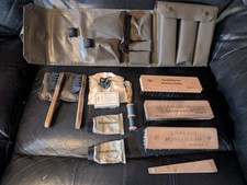 French German  Army Surplus Shoe Boot Shine Polish Kit - Military Set
