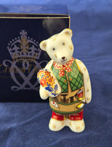 Royal crown derby mini - crown, teddy