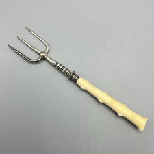 Antique Silver Plated Bread/Cake Fork With Bone Effect Handle Poss Silver
