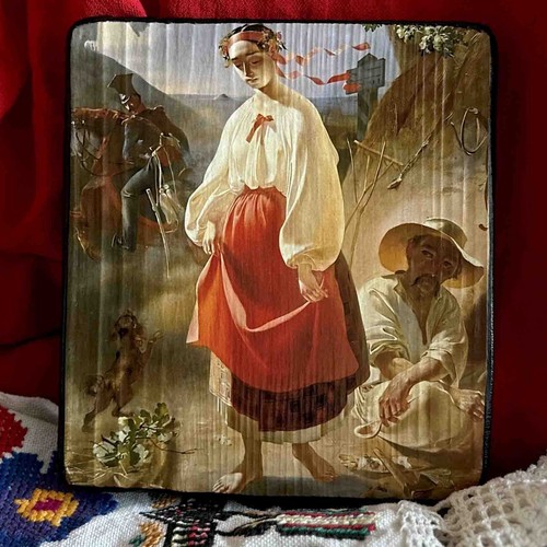 Ukrainian art painting - ukrainian, wood