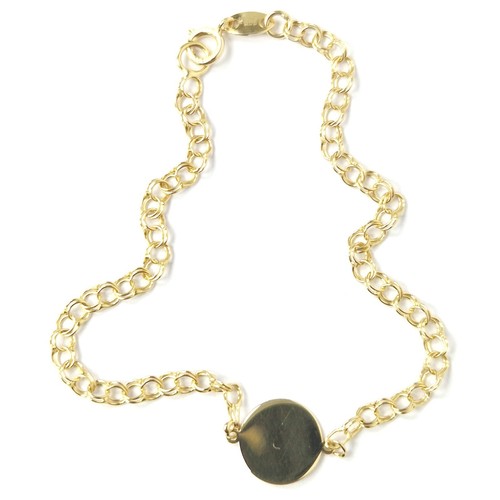 Ladies 9ct gold bracelet round - 9ct,