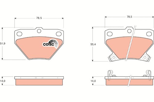 Rear brake pad - disc,