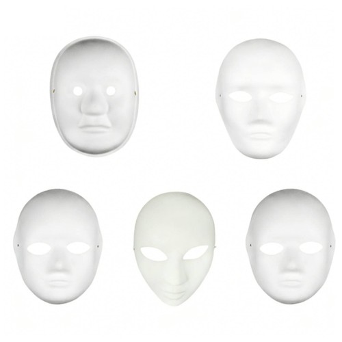 White paper pulp - white, mask