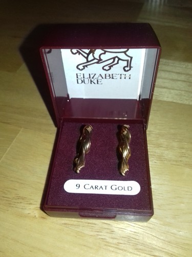 9ct gold hoop earrings - earrings, round