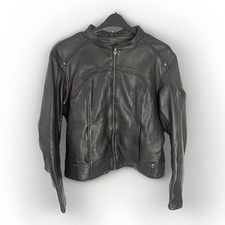 Women’s Bikers Gearbox Motorcycle Jacket Soft Leather Uk 16 Black Superb Quality