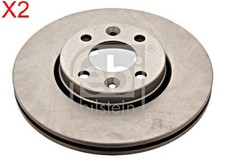 FEBI x2 pcs brake disc front