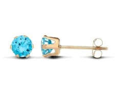 9ct Gold Blue Topaz Solitaire